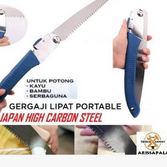 Grosir  Gergaji Lipat Portabel Berkwalitas Gergaji Dahan Ranting Bonsai Alat Berkebun Folding Saw ♣