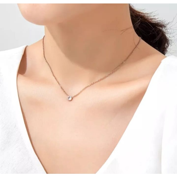 kalung  model fuji kalung viral wanita titanium anti karat fashion korea