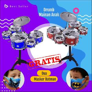  Mainan  anak laki  cowok jazz drum drummer musik cymbal 