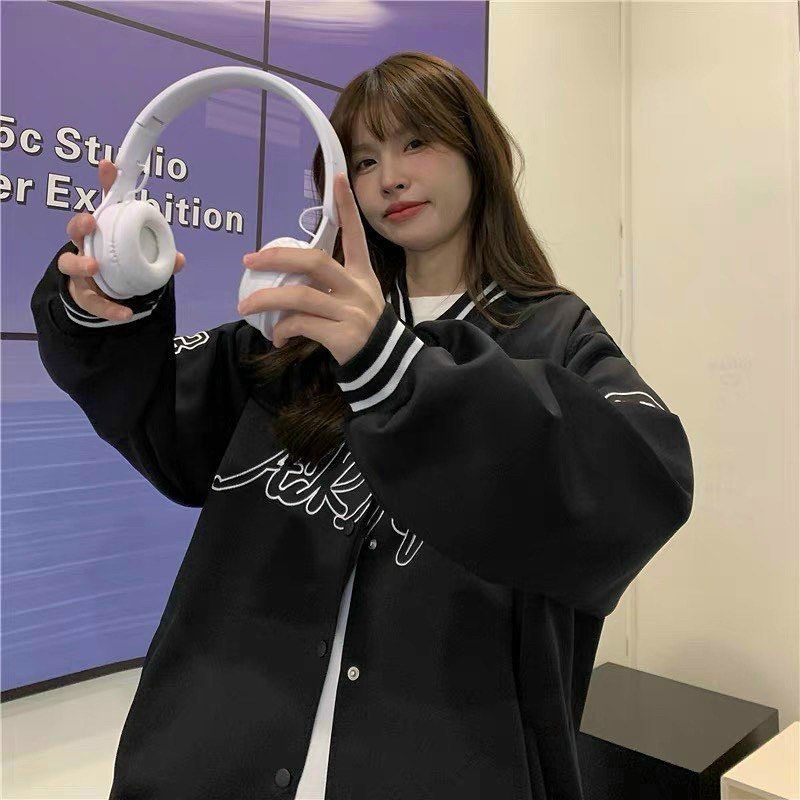 Jaket Varasity Basball ARAJNP Size M.L.XL.XXL | Jaket Baseball Wanita Oversize Korean Style-5