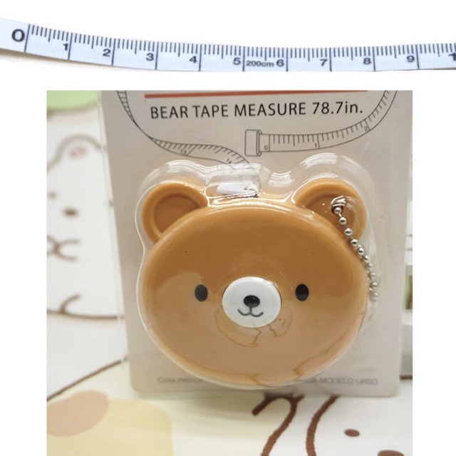 Meteran Beruang Daiso Bear Measuring Tape 2m