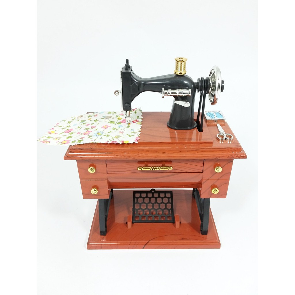 Kotak Musik Model Mesin Jahit / Kotak Musik / Musikbox / Kotak Musik Antik