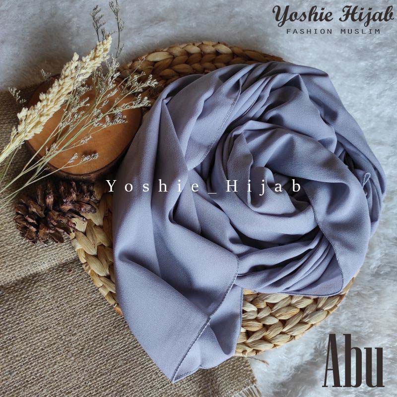 Kerudung instan Jilbab Bergo Maryam Simpel Jumbo XL Diamond-Abu Muda