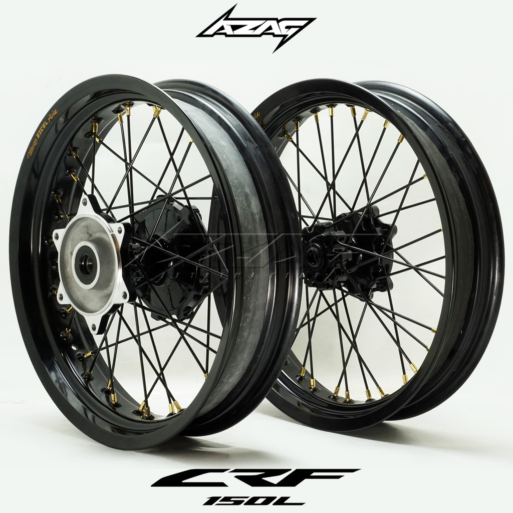 velg set motor honda crf 150 excel takasago wilwood supermoto black