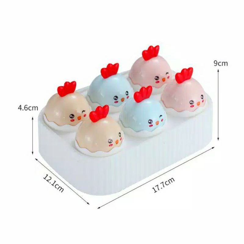Set Cetakan Es / Puding EGG 1 set isi 6 cetakan motif telur hokkyshop