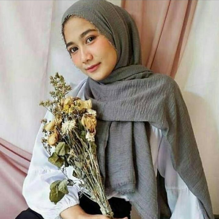 PASHMINA CRINKLE / HIJAB PASMINA KUSUT AZARA 180 x 90 cm PART 2 / JILBAB GODIVA96 MEDAN