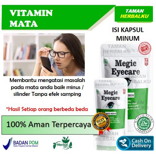 MEGIC EYECARE Kapsul / Vitamin Mata Minus Silinder / Obat Mata Minus / Suplemen Mata Minus Silinder