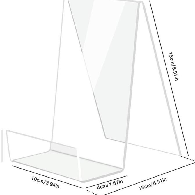

(C4O9) ✯ Acrylic Book Stand Display - Penyangga Buku Akrilik Holder HP Tablet //Stock@baru