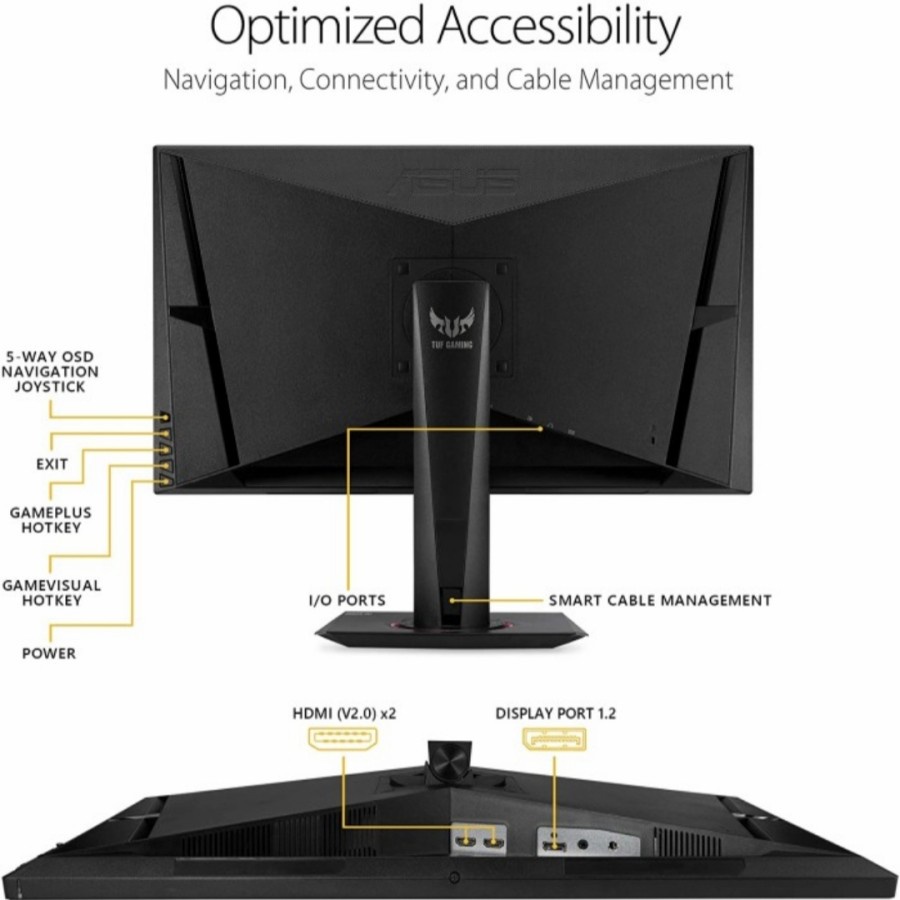 Monitor LED ASUS VG27AQ 27inch 165hz 2K 1ms GSYNC HDR10 1440p