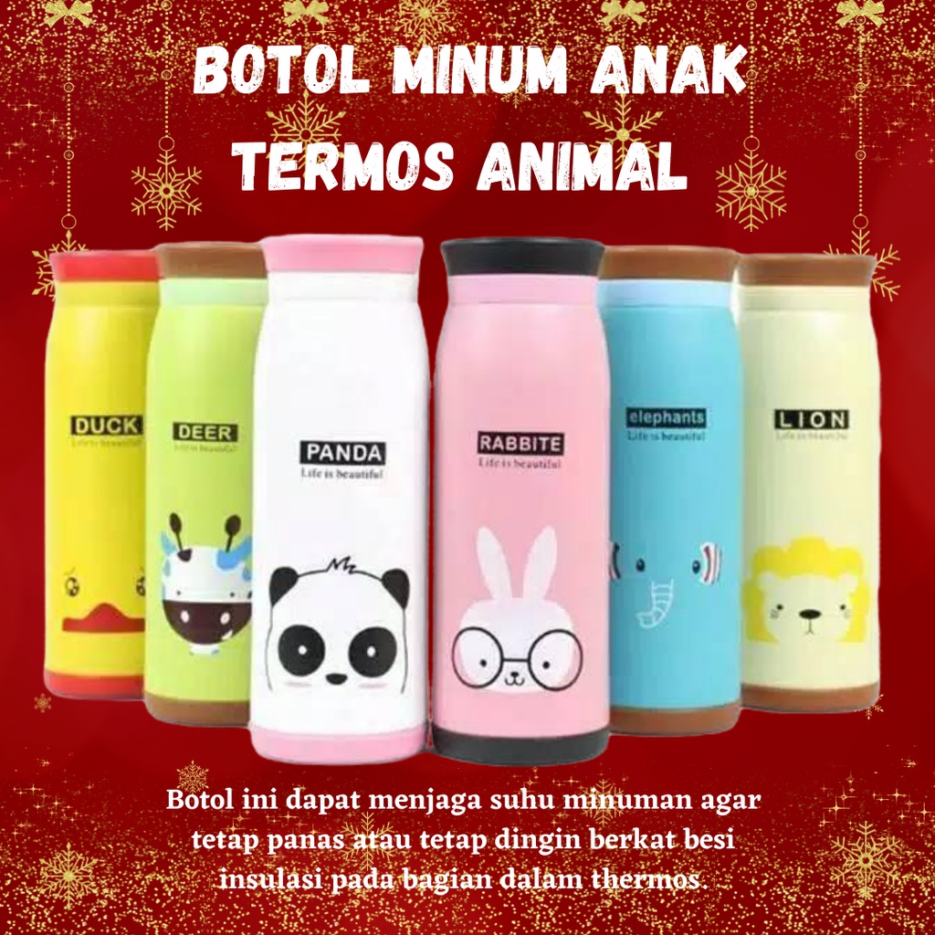 TERMOS ANIMAL [FREE PACKING BUBBLE] TERMOS PANAS DINGIN AWET TAHAN LAMA KUALITAS TERBAIK