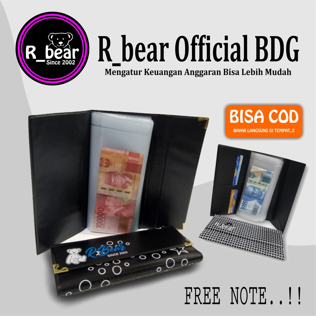 Wallet Organizer R_Bear Dompet Disiplin Keuangan Dompet Pintar Pengatur Keuangan Bulanan