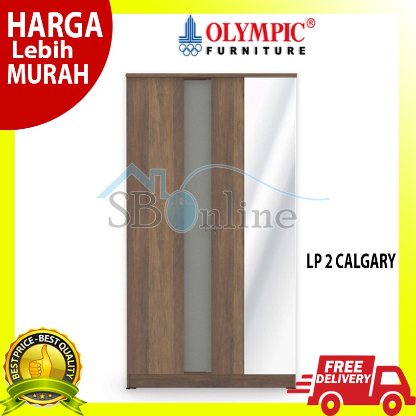 OLYMPIC Lemari Pakaian Kayu 2 Pintu - LP Calgary 2P