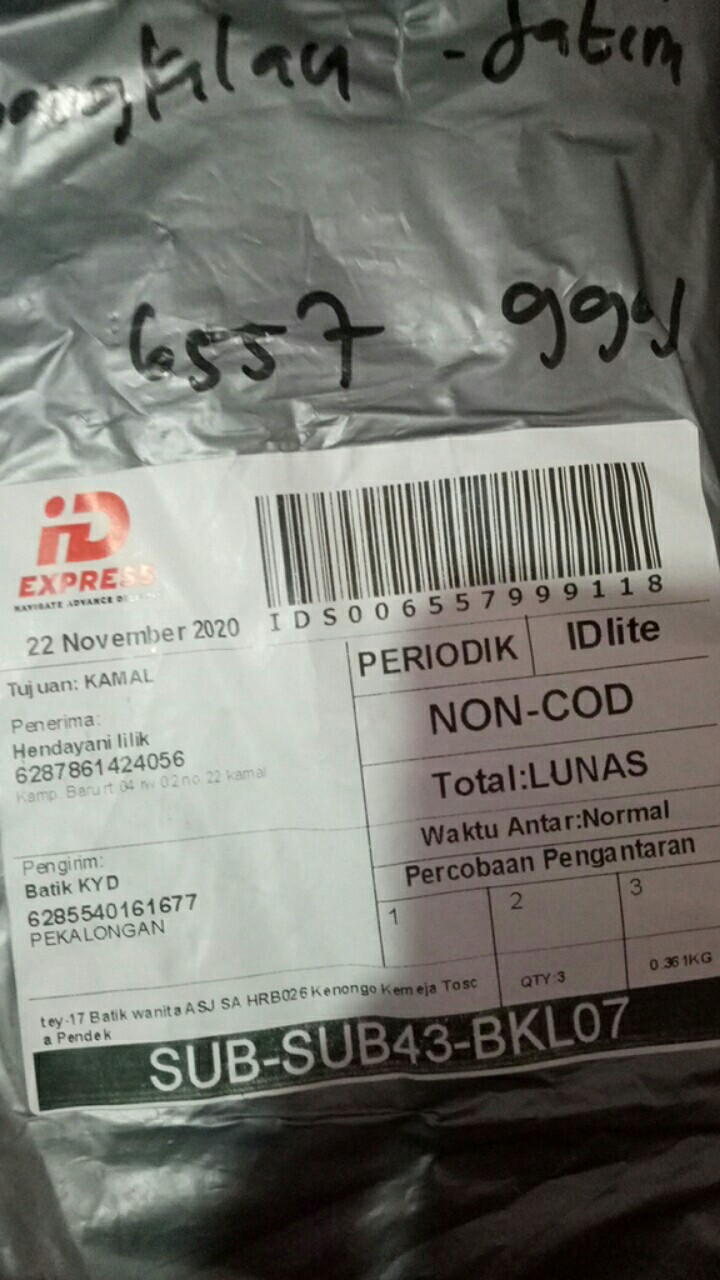 Tey-17 Batik Wanita Asj Sa Hrb026 Kenongo Kemeja Tosca Pendek