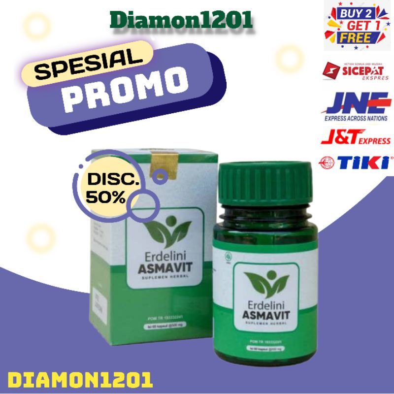 ASMAVIT - OBAT ASMA 100% HERBAL ALAMI, SESAK NAFAS, BRONKITIS, ALERGI, BATUK