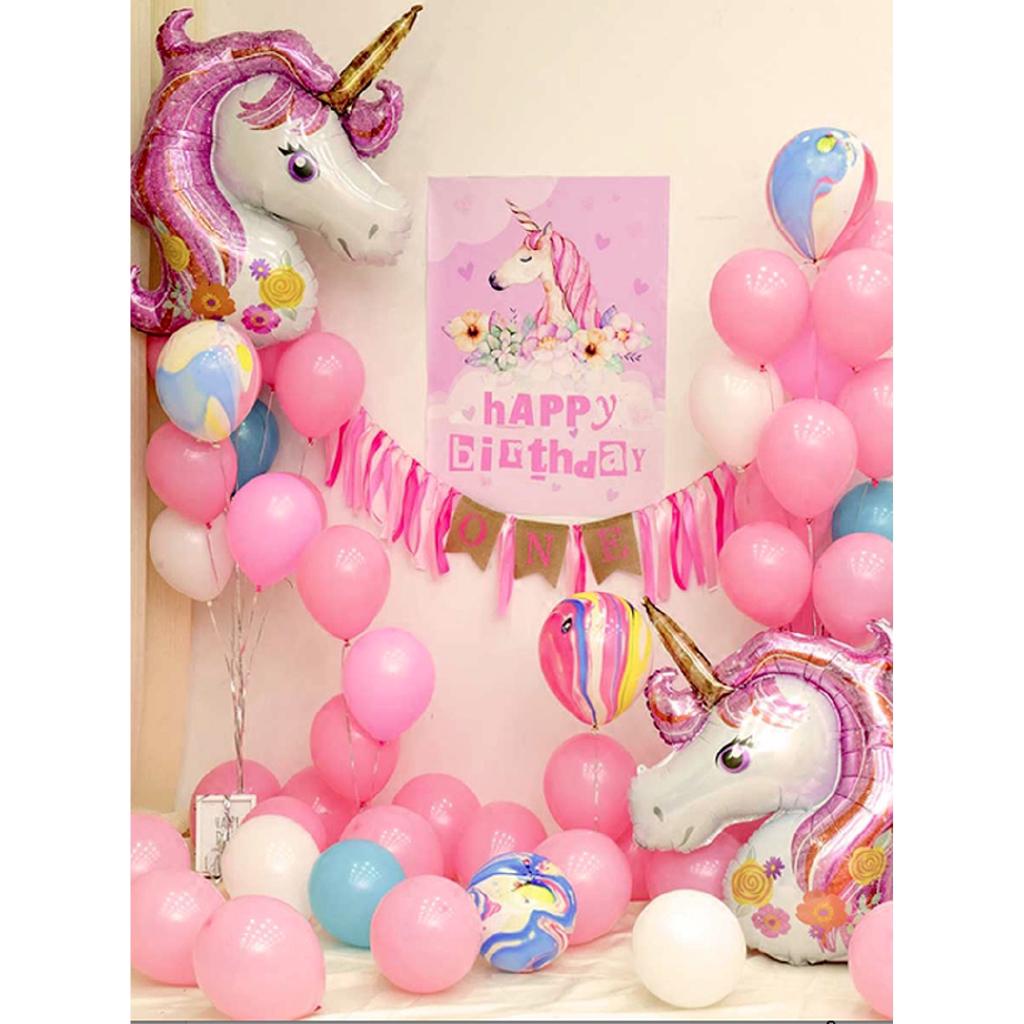 SUPER JUMBO Balon  117 110cm Foil Unicorn Little Pony Kuda  