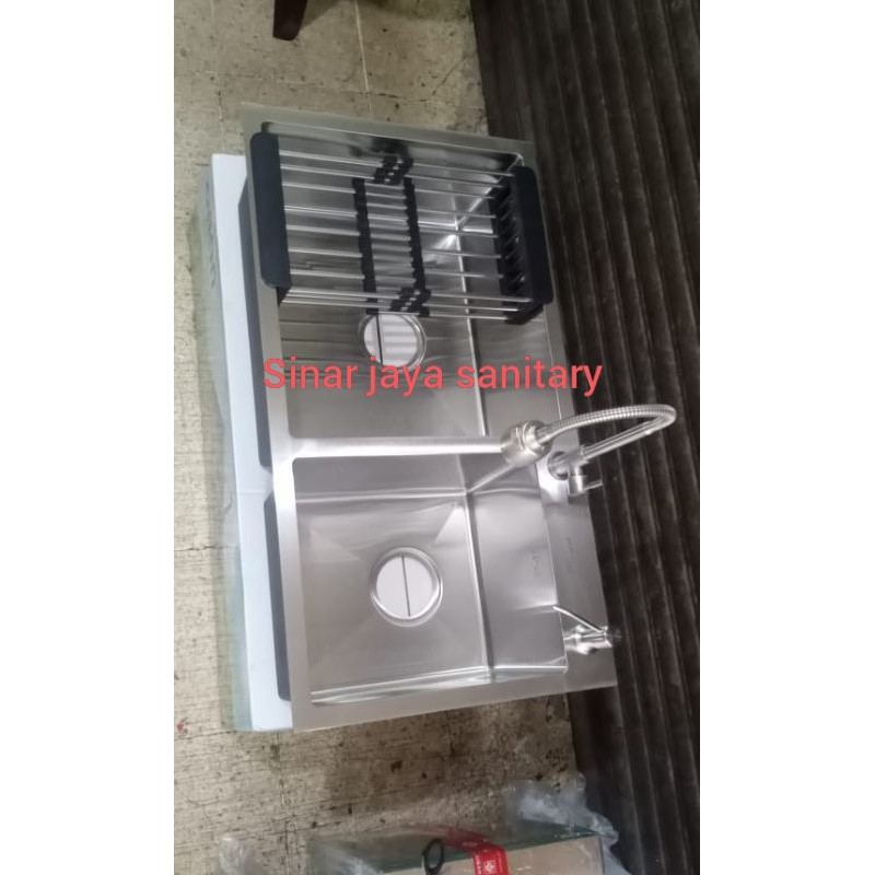 Paket komplit sink ONAN 8245 stainless &quot; ORIGINAL &quot; / Paket sink 8245 kran flexible