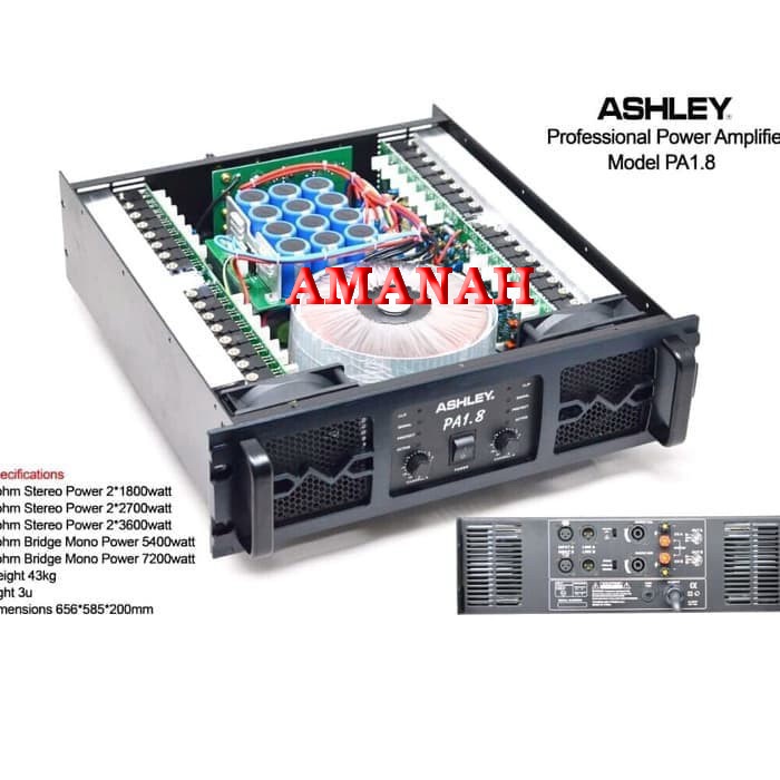 POWER AMPLI ASHLEY PA1.8 POWER ASHLEY PA 1.8 ORIGINAL POWER ASHLEY PA18