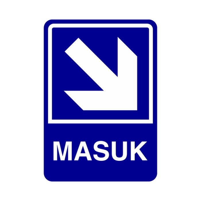 

sign RAMBU MASUK 35CM X 50CM PLAT akrilik