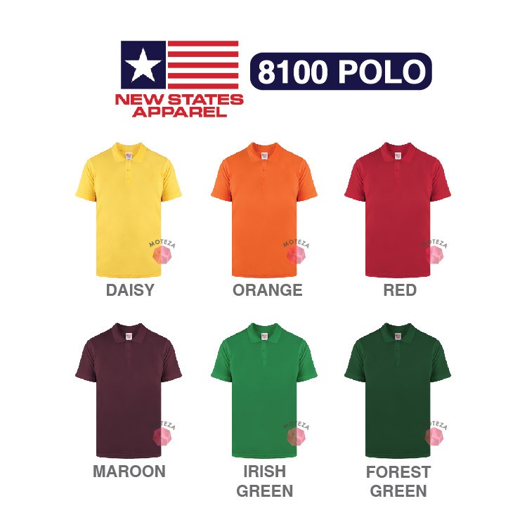 Moteza Kaos Kerah POLO Combed 24s - NSA Premium Cotton 8100 - XXL - WARNA