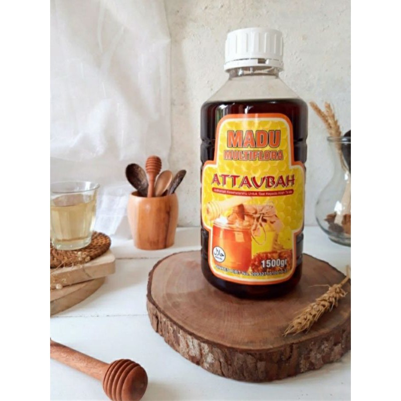 

madu murni multiflora attaubah 1500 grm untuk kesehatan