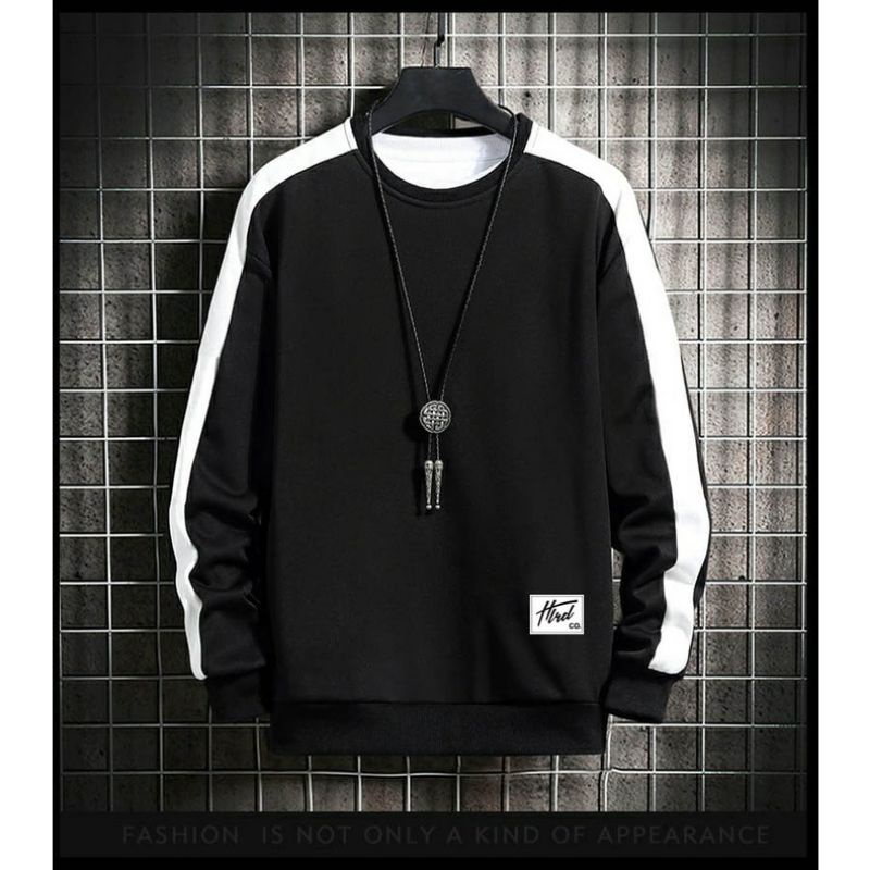 SWEATER PRIA LIST POLOS / SWEATER KEREN / SWEATER MURAH / SWEATER PRIA LENGAN PANJANG