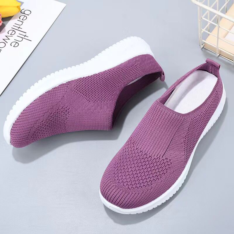 Sandal Selop Flyknit Shoes Women Import / Sandal Slip On Wanita #882 Sepatu Import