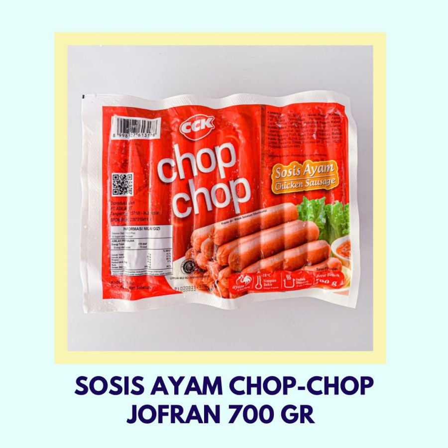 Sosis Cop cop/chop-chop Ayam Merah 700 gr / 30 pcs Jofran