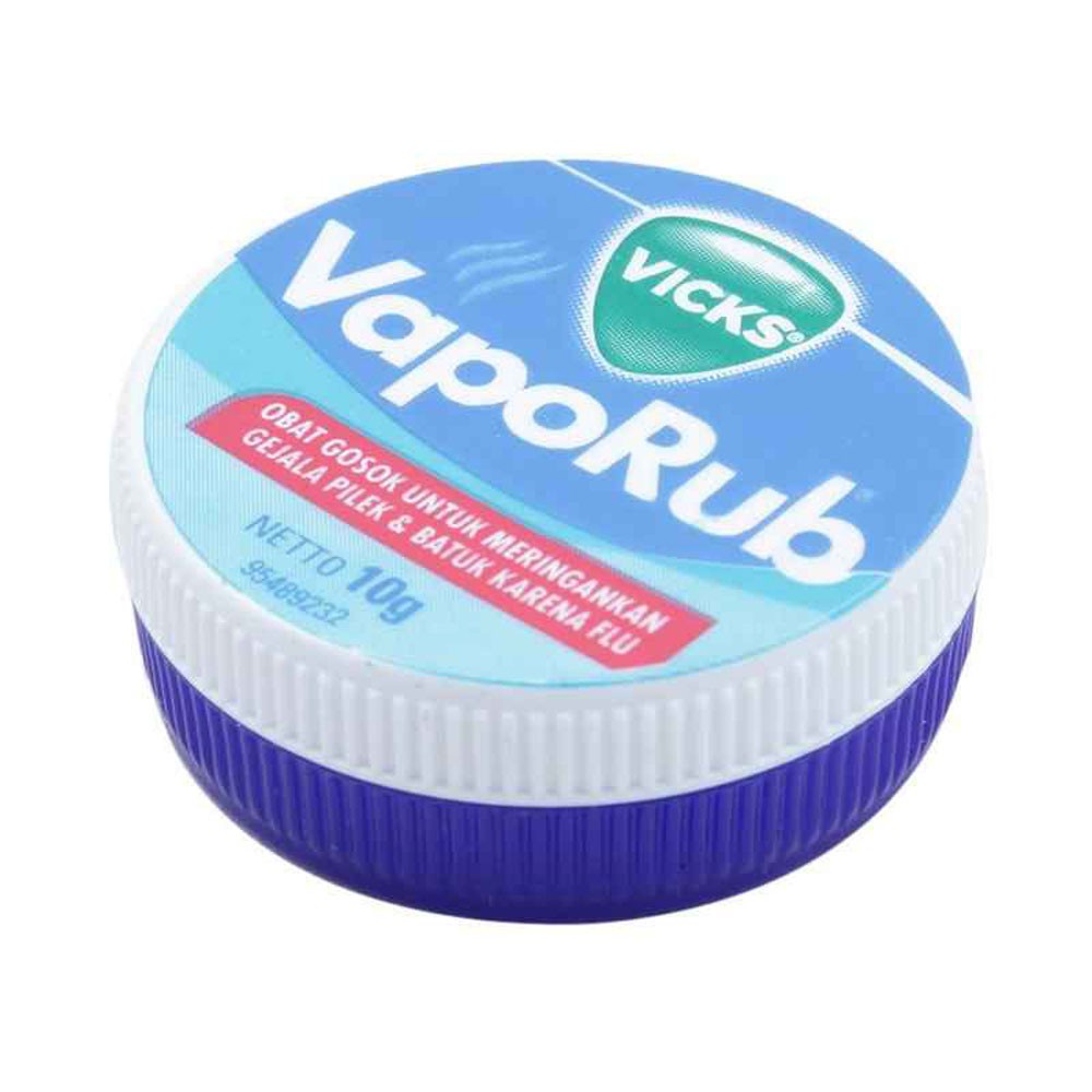 VICKS VAPORUB 10 Gr Melegakan pernapasan/Hidung tersumbat/Pilek