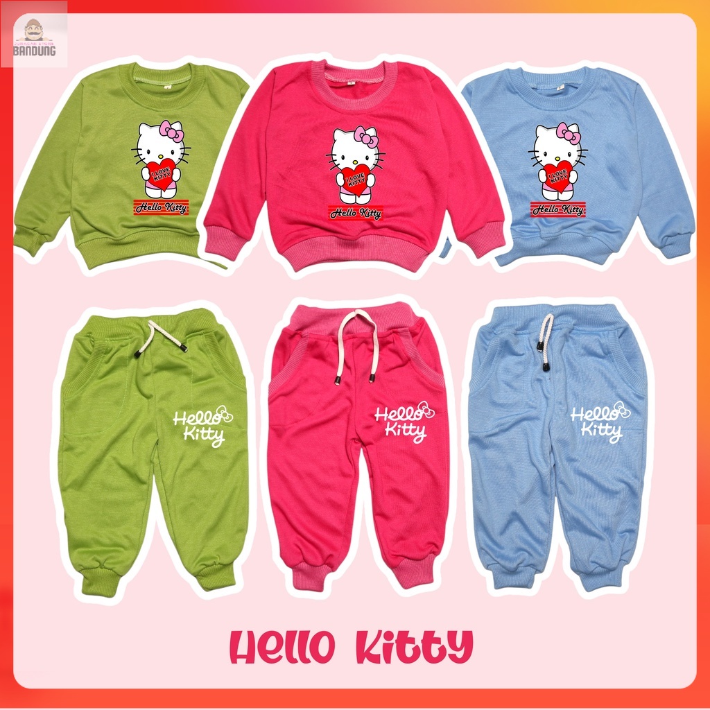 Brs Kids - Setelan Anak Hello Kitty - Setelan Anak Perempuan Hello Kitty - Baju Setelan Hello Kitty 