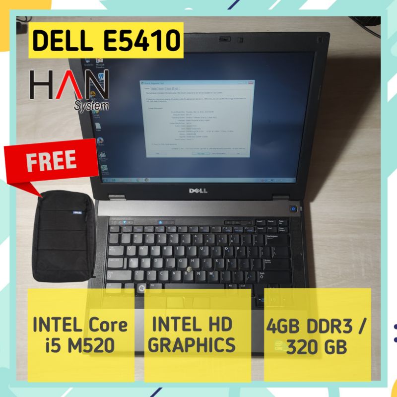 Jual Laptop Dell E5410 Core I5 Gen 1 Ram 4b Hdd 320gb Laptop Bekas