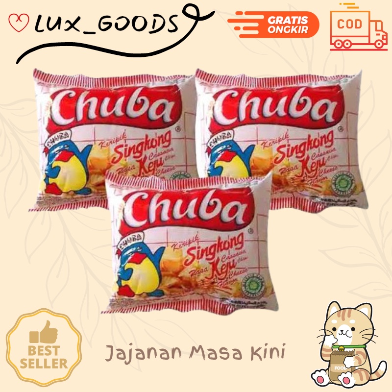 

LUX_GOODS - CHUBA 14gr (1 PCS) Keripik Singkong Snack Cemilan Anak Rasa Asin Balado Keju