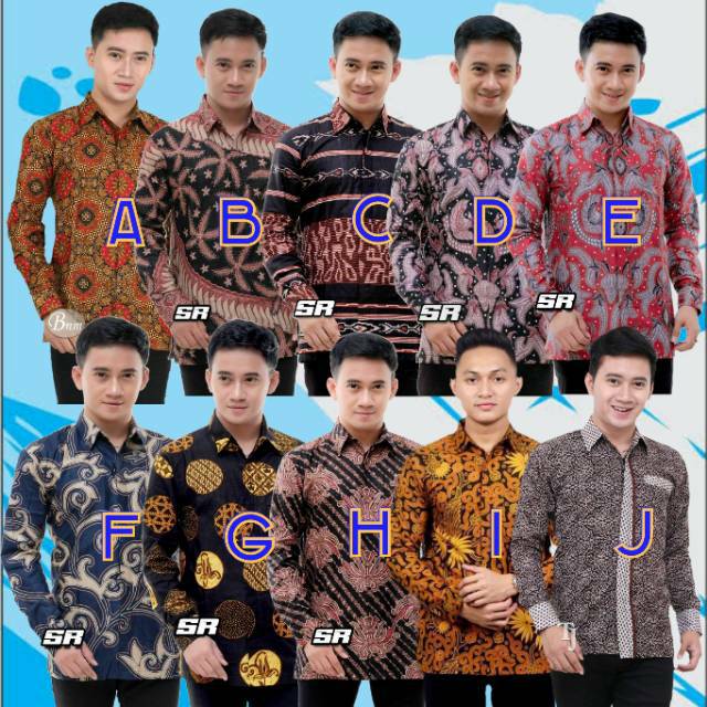 Kemeja Batik Pria Modern Lengan Panjang Casual Modis Slim Kemeja Batik Pria Modern Lengan Panjang Casual Modis Slim