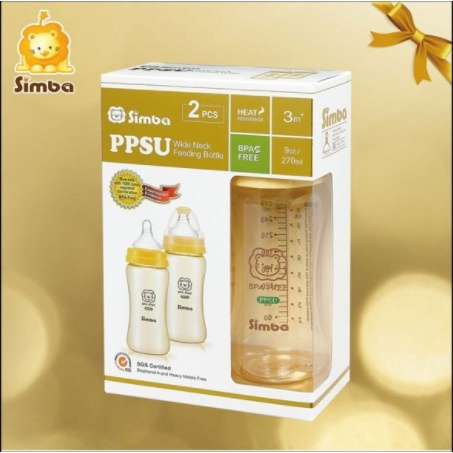 SIMBA Ppsu Wide Neck Bottle Isi 2 - 270ml