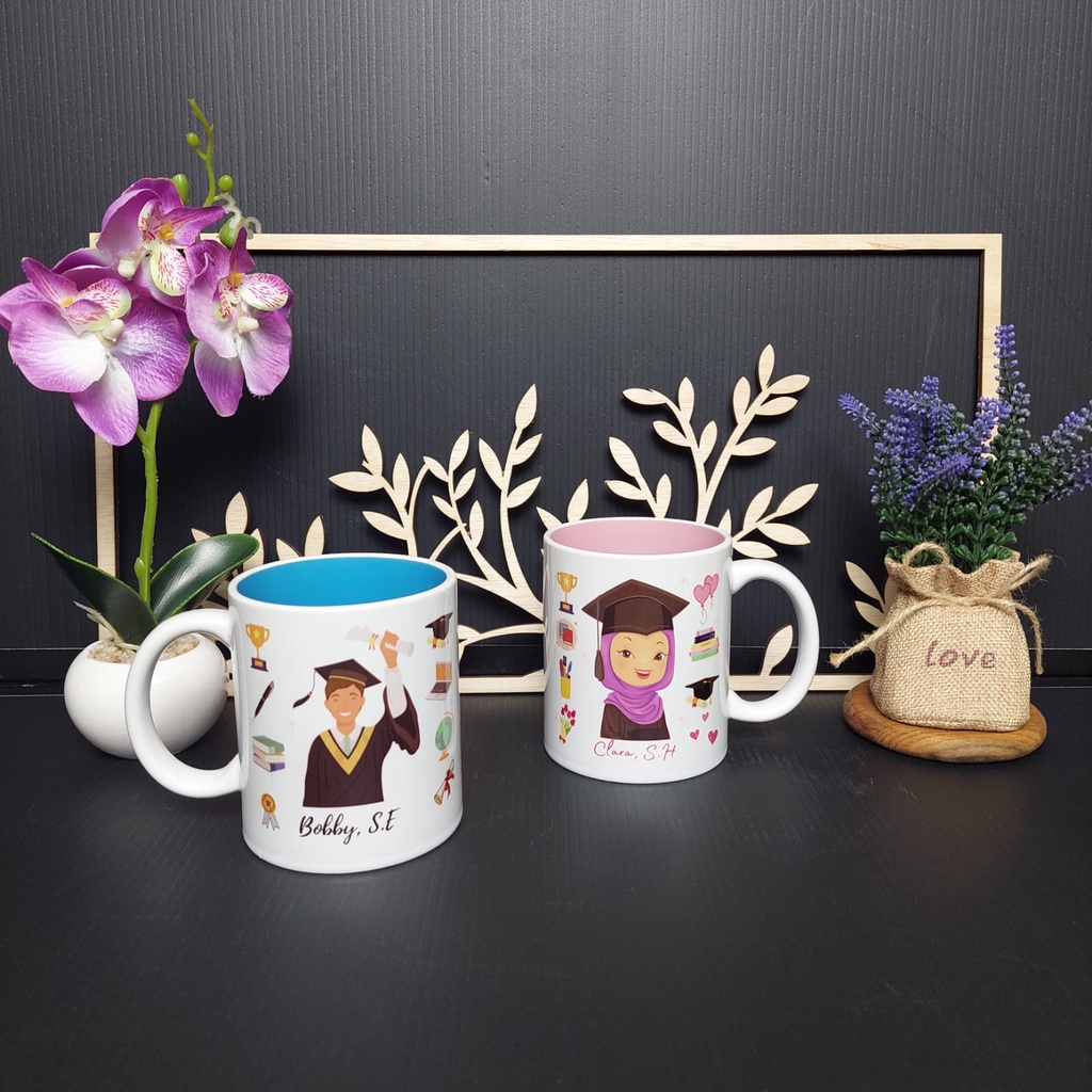 MUG Graduation Request nama |FREE DESIGN dan BOX