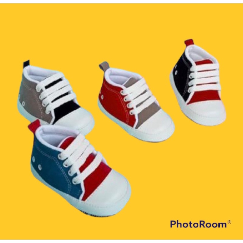 sepatu bayi prewalker laki laki 0 12 bulan murah / sneakers tali baby shoes prewalker perempuan laki laki fashion anak ARION