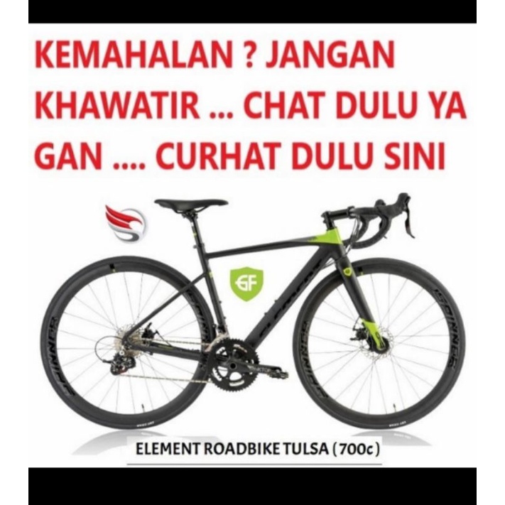 Road Bike - Sepeda Balap Element Tulsa 700C New Frame Alloy Fork Carbon
