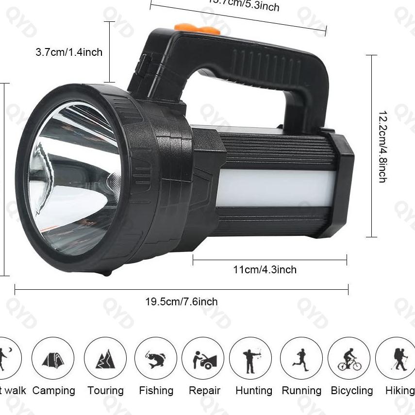 [MYS.21Jl22м] QYD Senter LED Super Terang jumbo Multifungsi 45W IPX4 Tahan air Waterproof Power Bank