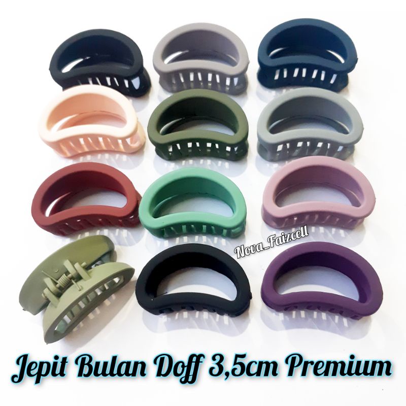 Jepit Rambut Bulan Mini Doff / Matte 3,5CM Premium