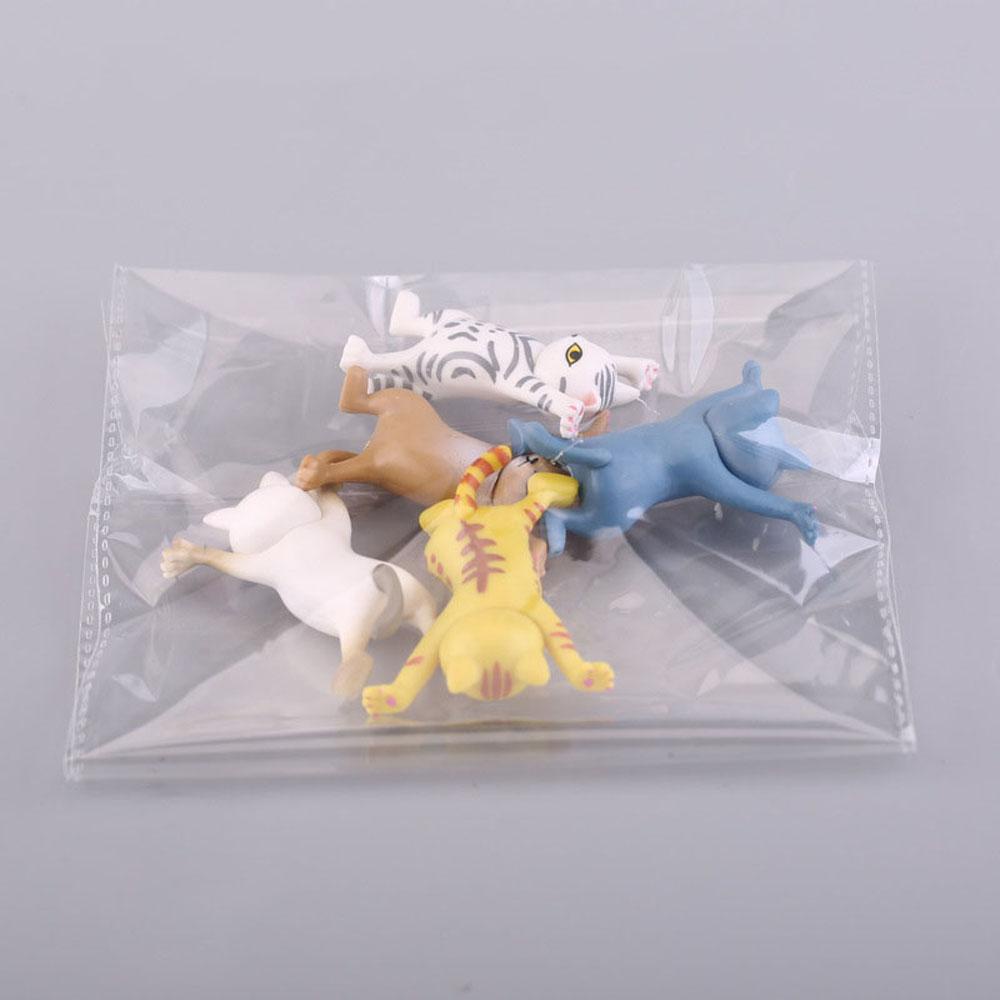 Lanfy Kucing Action Figure DIY Menari 5 Pcs/set Lanskap Mikro Anime Mainan Lucu Kucing Patung Kecil Figure Ornamen