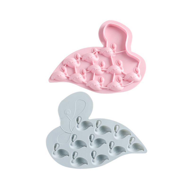 CETAKAN SILICONE COKLAT JELLY FLAMINGO 10 MOULD CETAKAN LUCU KEKINIAN