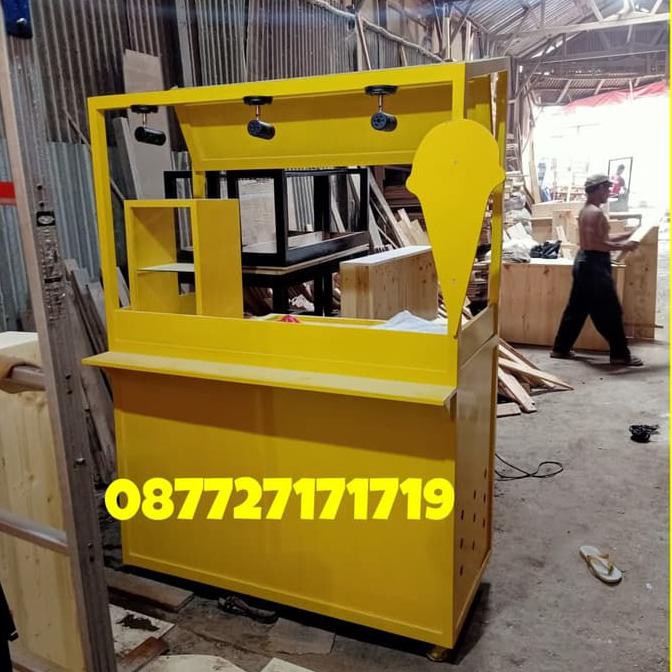 gerobak jati belanda/gerobak/booth kayu/booth jati belanda