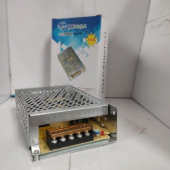 Power Supply DC 10A Buat Kamera CCTV Dan Lampu Strip LED DC 12V