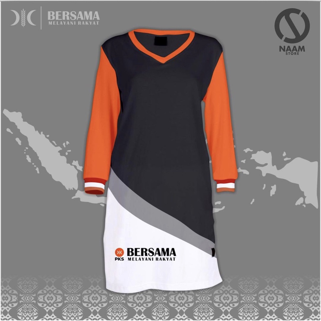 Kaos Tunik Akhwat PKS (Partai Keadilan Sejahtera) type 2.0 by Naam Store