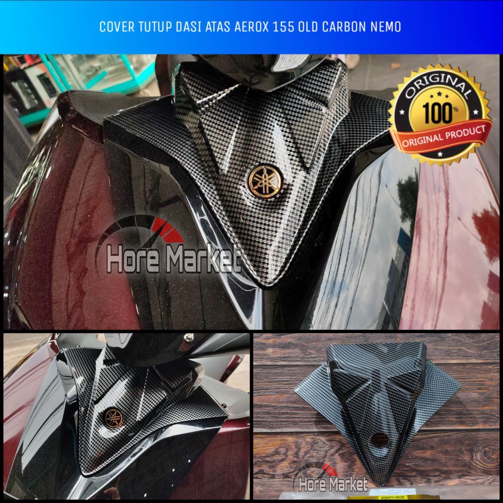 DASI DEPAN AEROX 155 OLD CARBON NEMO COVER TUTUP DADA DEPAN YAMAHA AEROX 155 DASI ATAS 2017 2018 201