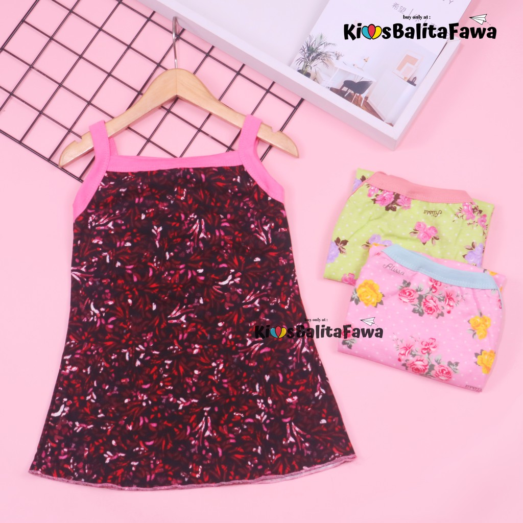 Tanktop Dress Uk 1-2 Tahun / TERMURAH Atasan Harian Adem Anak Perempuan Bahan Kaos Daster Cewek