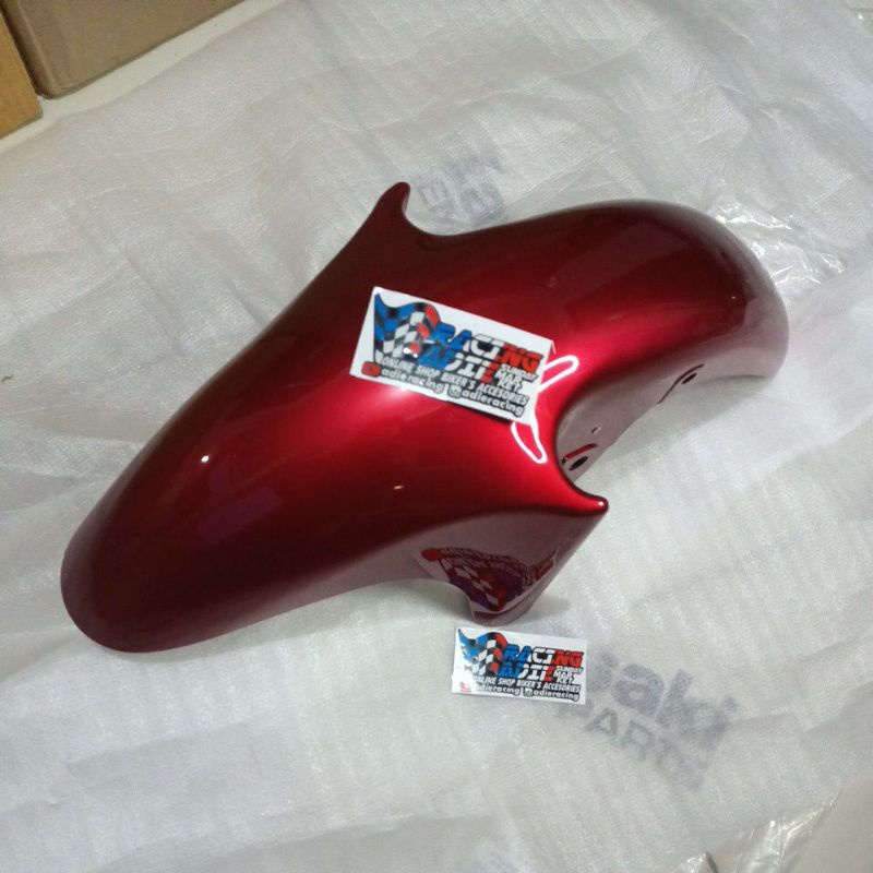 spakbor depan new ninja RR atau ninja RR old merah maroon original Kawasaki