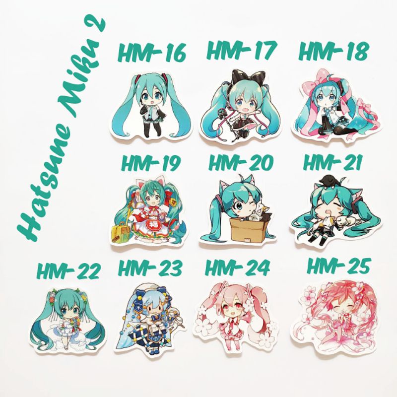 

Sticker Hatsune Miku 2 Stiker Vocaloid Snow Miku Merchandise