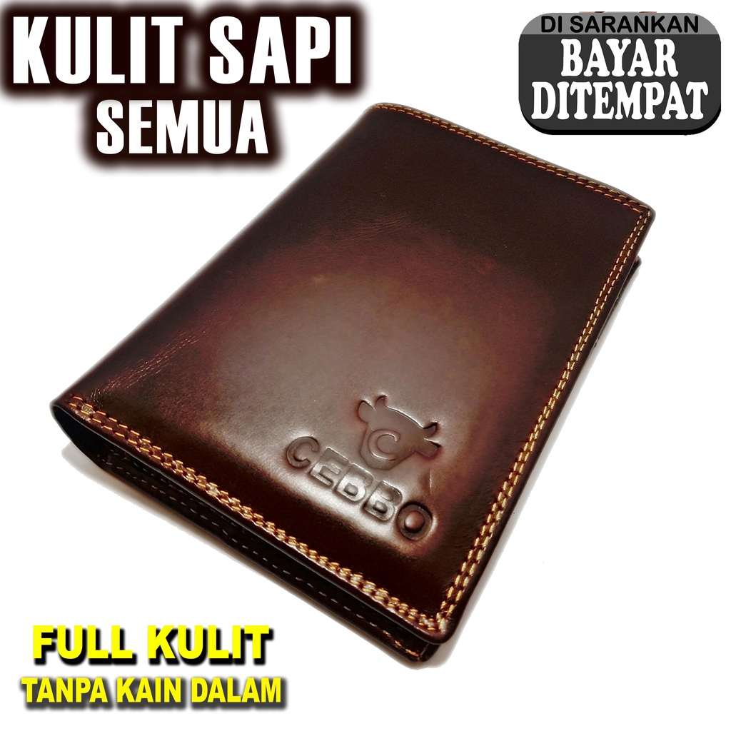 Dompet Kulit Tanpa Kain/Furing Di Dalamya FULL KULIT Sapi Jenis FULL UP