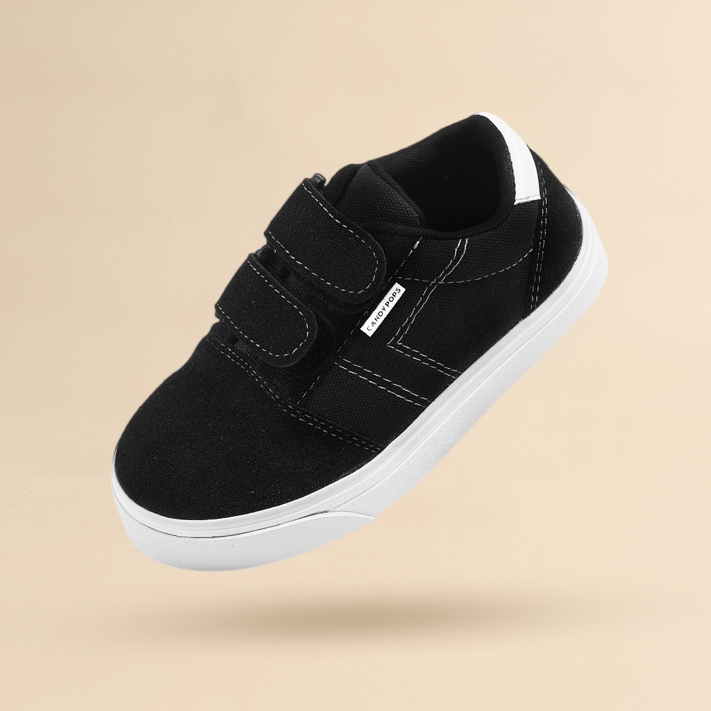 CANDYPOPS Sepatu Anak Hali Black, Grey, Navy Untuk Balita 2 - 5 Tahun