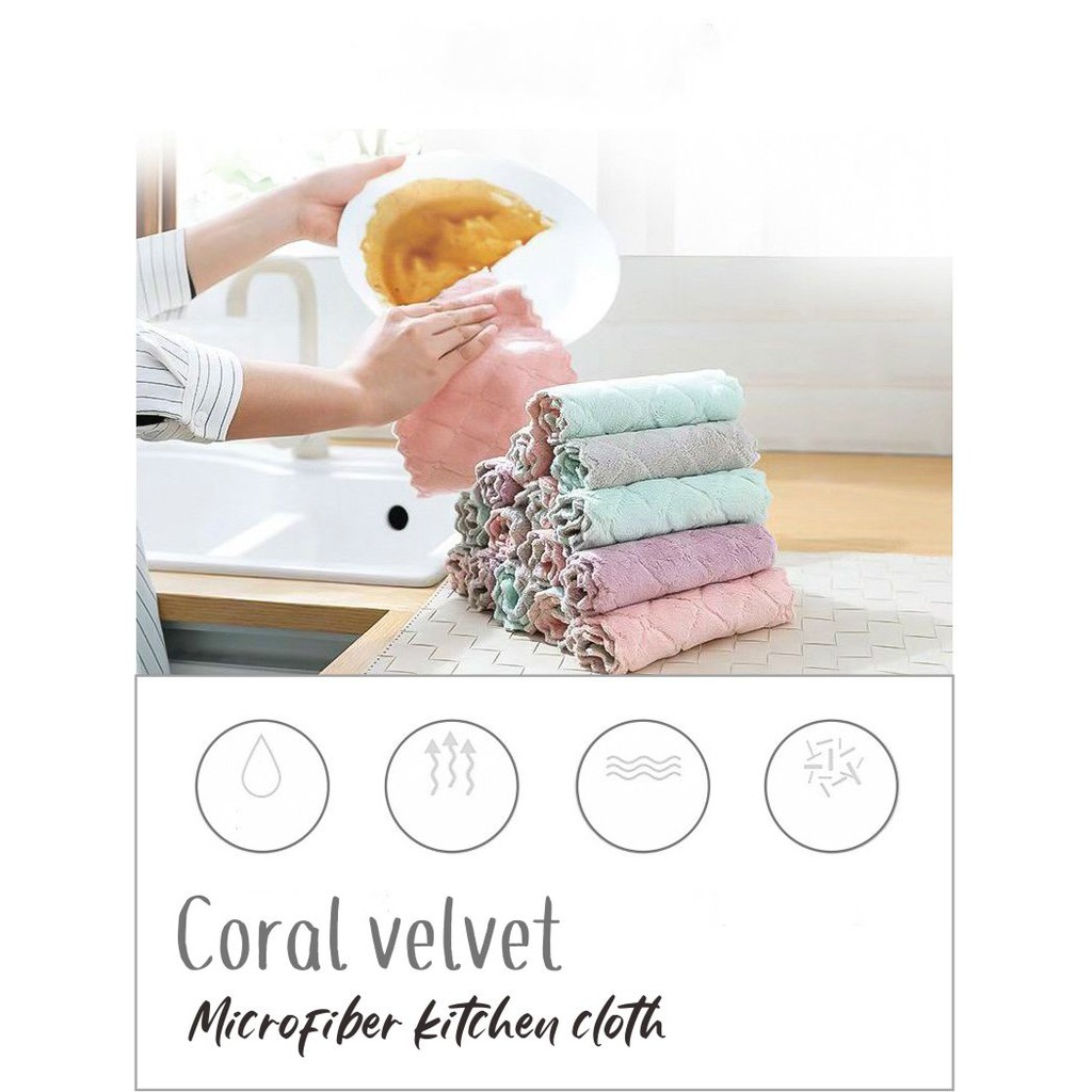 Kain Lap Tangan Handuk Magic Praktis Handuk Mini Microfiber Cuci piring Towel Travel